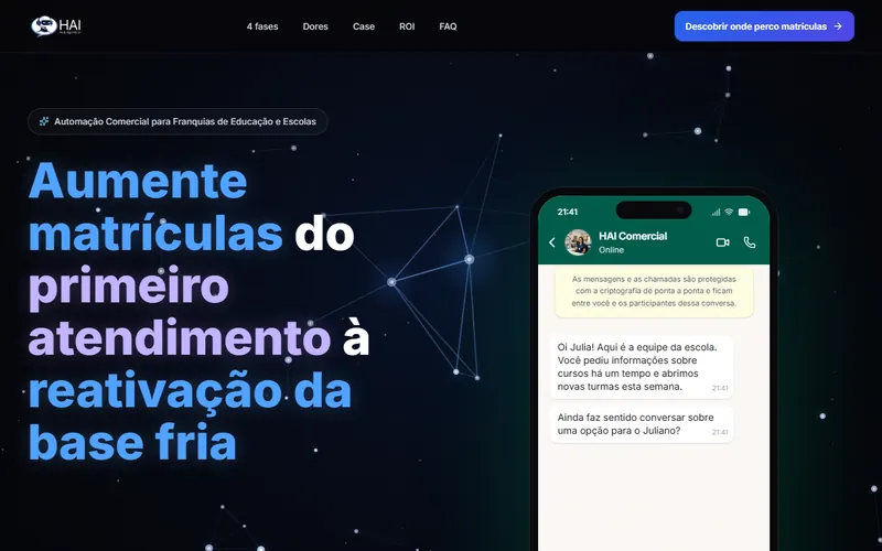 Página inicial do site Hub Agente IA